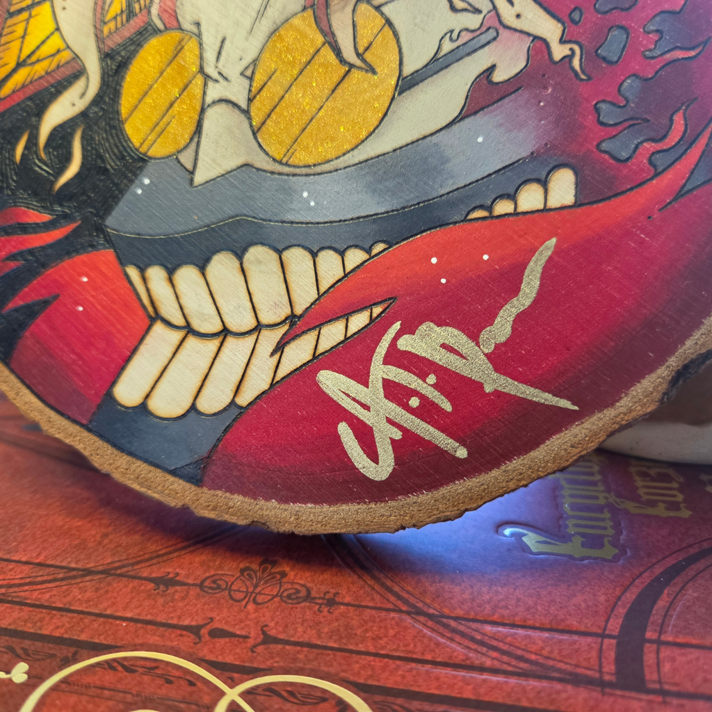 ✨ 1 OF 1 ✨ Dandadan - Okarun - SIGNED by AJ Beckles - Original Pyrography Artwork