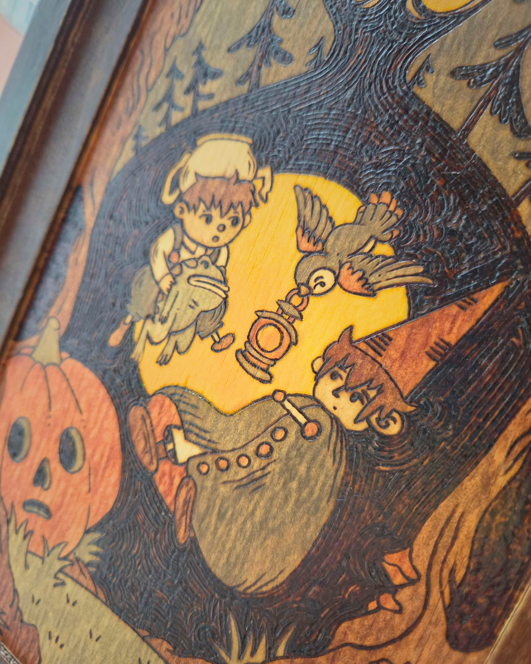 ✨ 1 OF 1 ✨ Over the Garden Wall - Original Pyrography Artwork