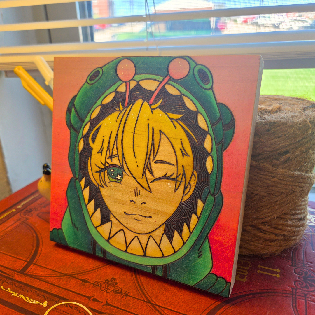 ✨ 1 OF 1 ✨ Dandadan - Vamola - Original Pyrography Artwork