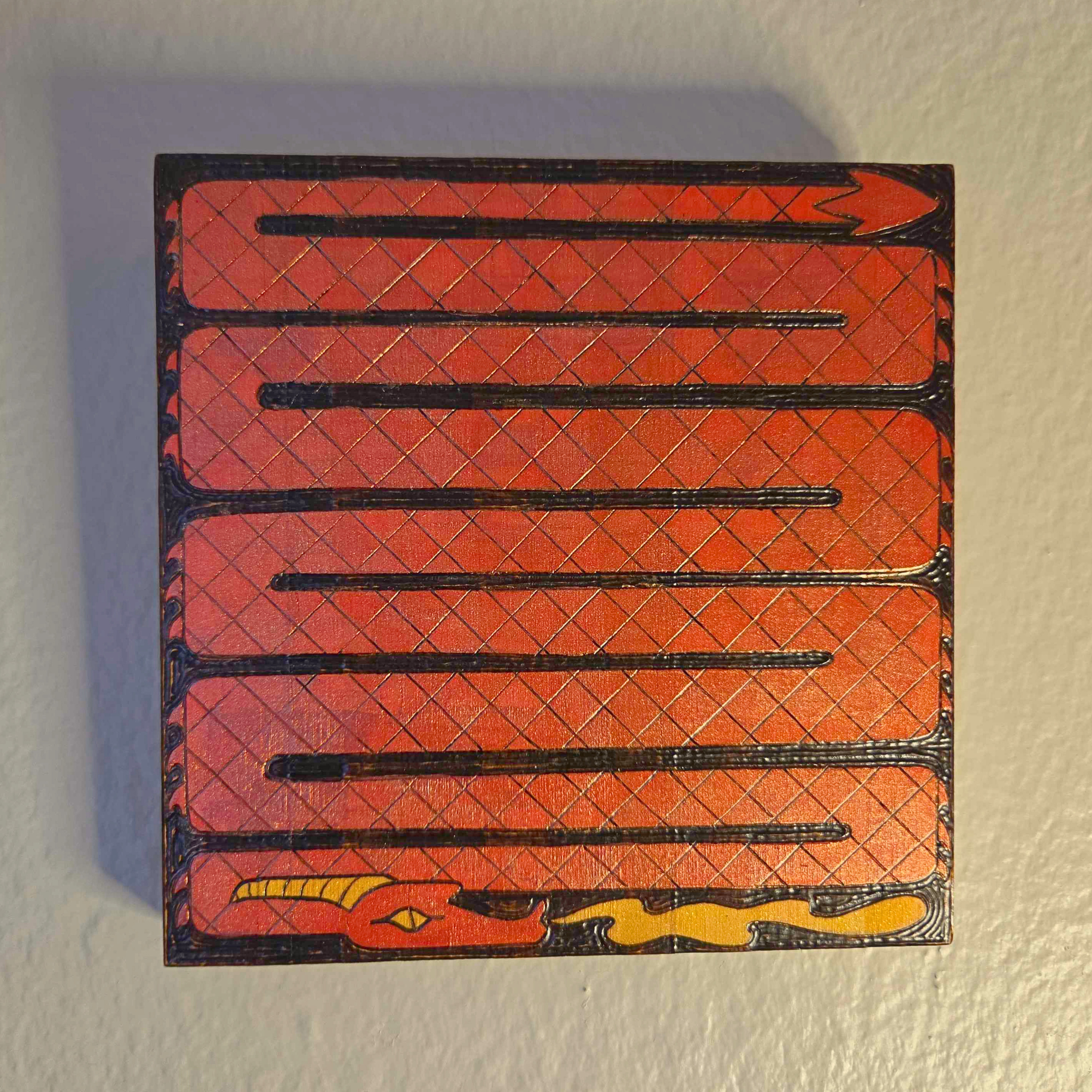 ✨ 1 OF 1 ✨ Sparkling Dragon - Original Pyrography Artwork