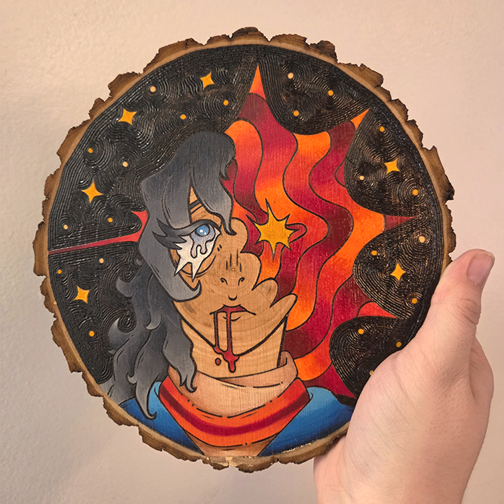 ✨ 1 OF 1 ✨ Mouthwashing - Anya - Original Pyrography Artwork