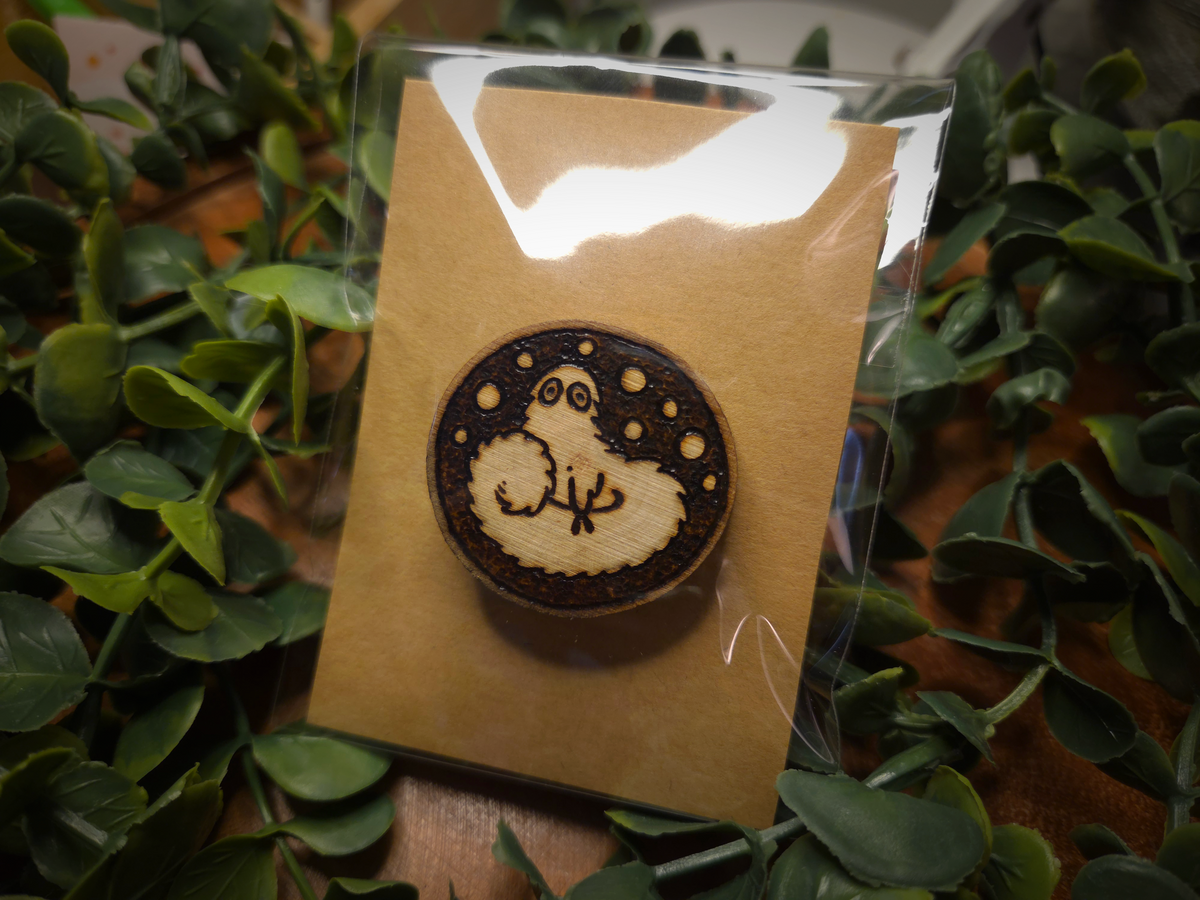 ✨ 1 OF 1 ✨ Brushbuddy Witch Hat Atelier Pin - Original Pyrography Artwork