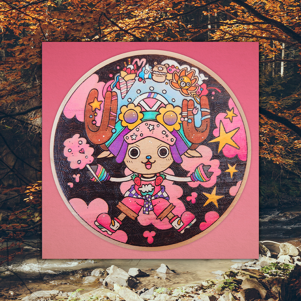 Harajuku Chopper - Pyrography Art Print