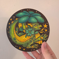 ✨ 1 OF 1 ✨ Clover Dragon - Original Pyrography Artwork