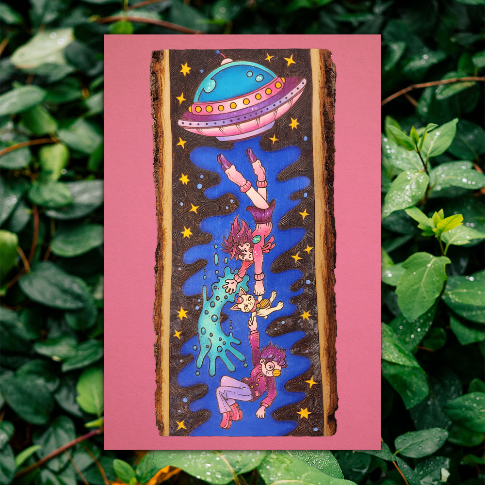 UFO (Dandadan) - Pyrography Art Print