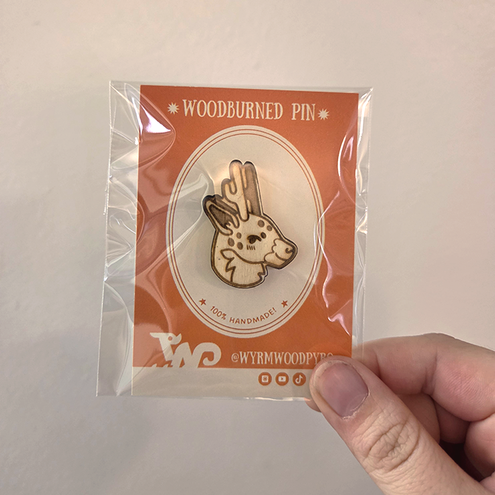 Animal Head Pins - Handmade Wooden Pins (Laser Cut)
