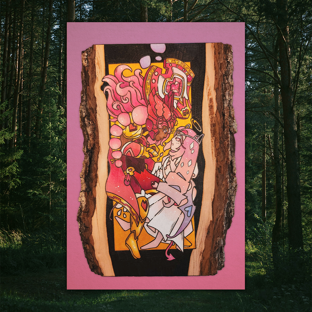 Eternalberry - Pyrography Art Print