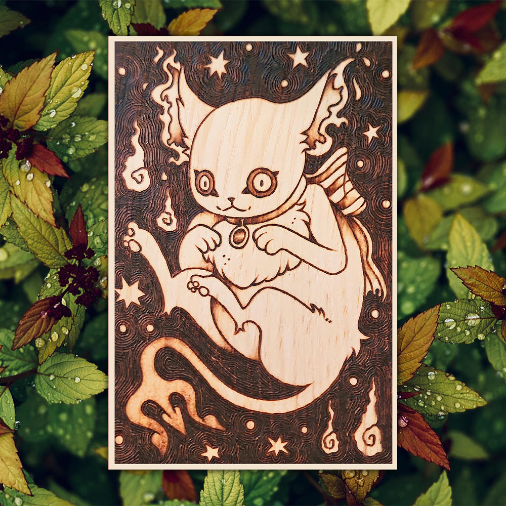 Grim (Twisted Wonderland) - Pyrography Art Print