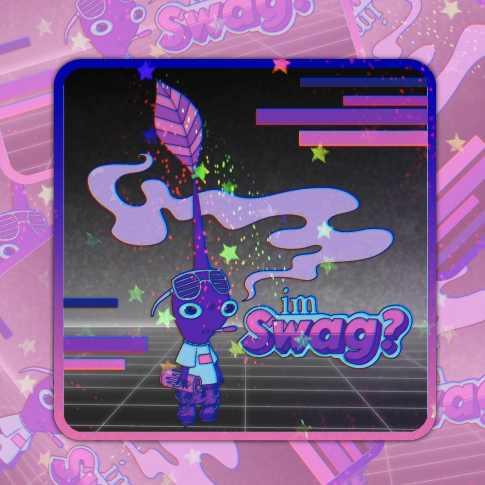 I'm Swag? (Pikmin) - Die-Cut Holo Vinyl Sticker