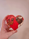 ✨ 1 OF 1 ✨ WildChip Heart Magnet - Original Pyrography Artwork
