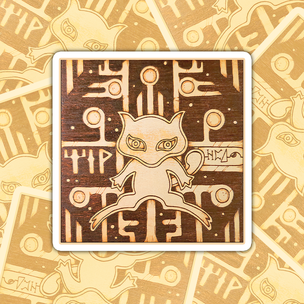Ancient Mew - Die-Cut Matte Vinyl Sticker