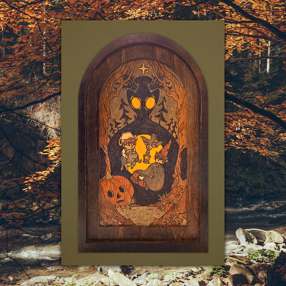 Over the Garden Wall - Pyrography Art Print