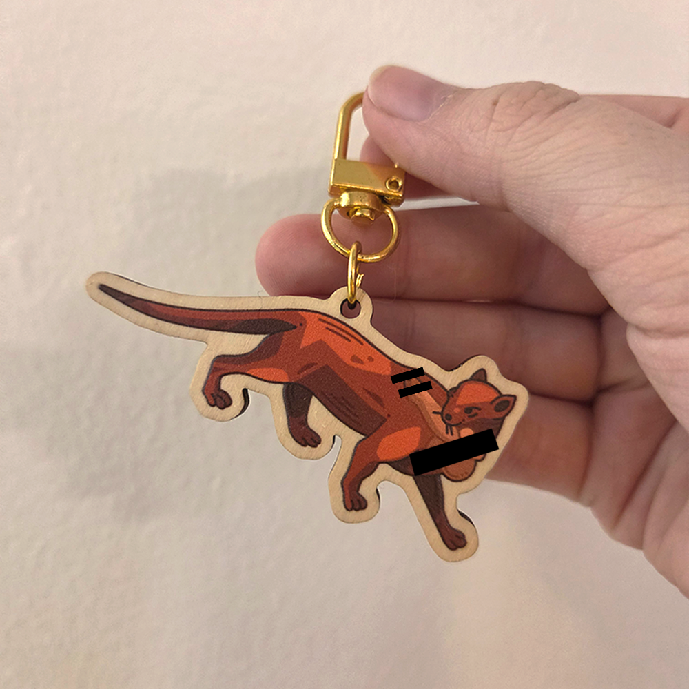 Nasty Medieval Cats - Faux Wooden Charms