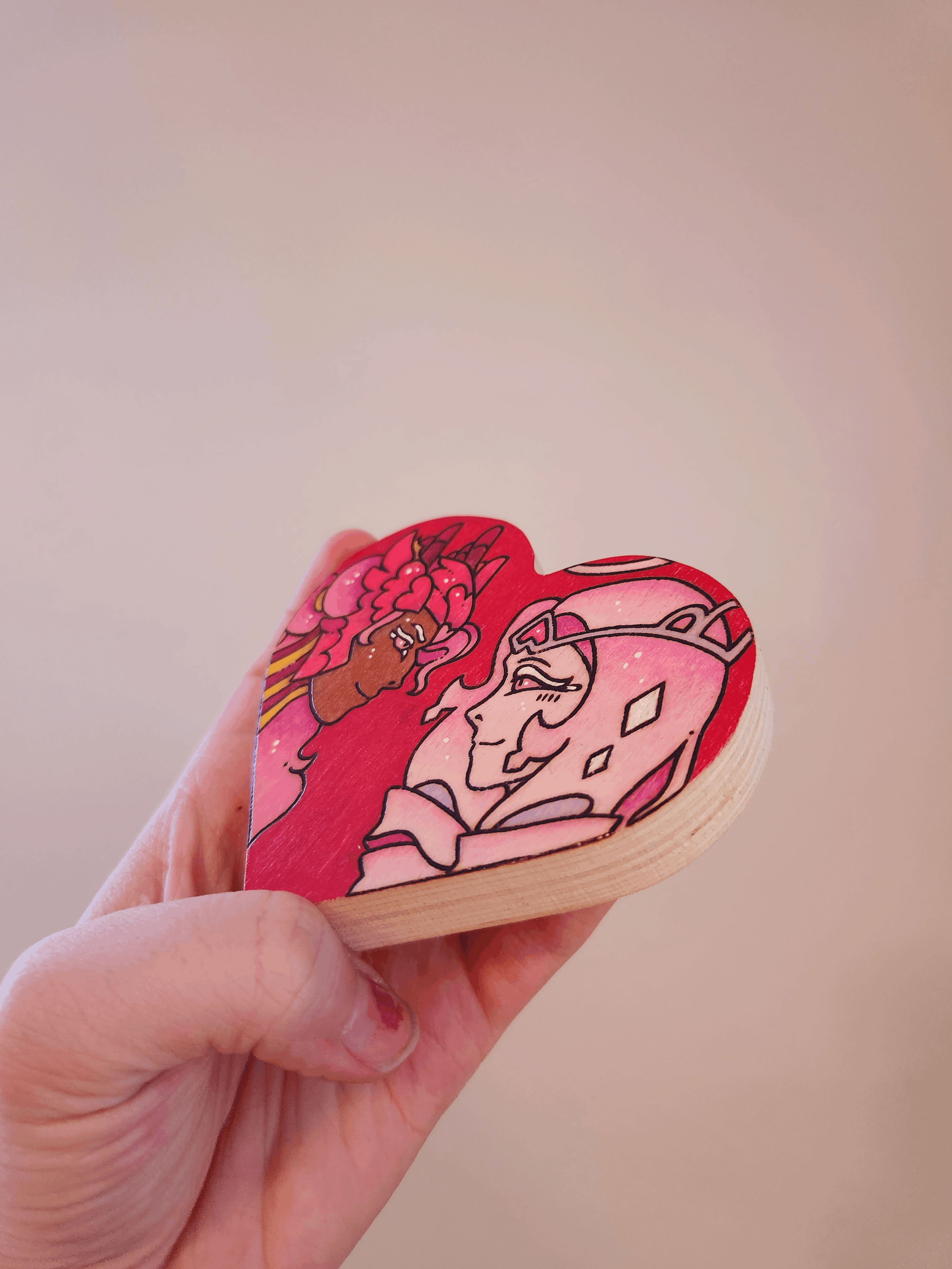 ✨ 1 OF 1 ✨ EternalBerry Heart Magnet - Original Pyrography Artwork