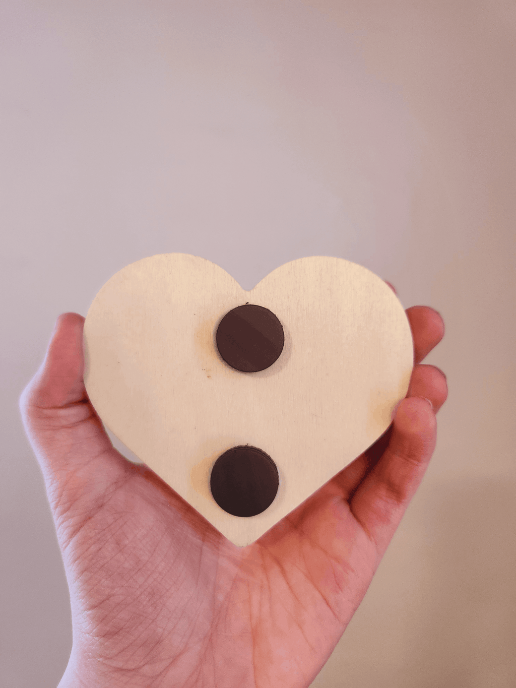 ✨ 1 OF 1 ✨ SeaMoon Heart Magnet - Original Pyrography Artwork