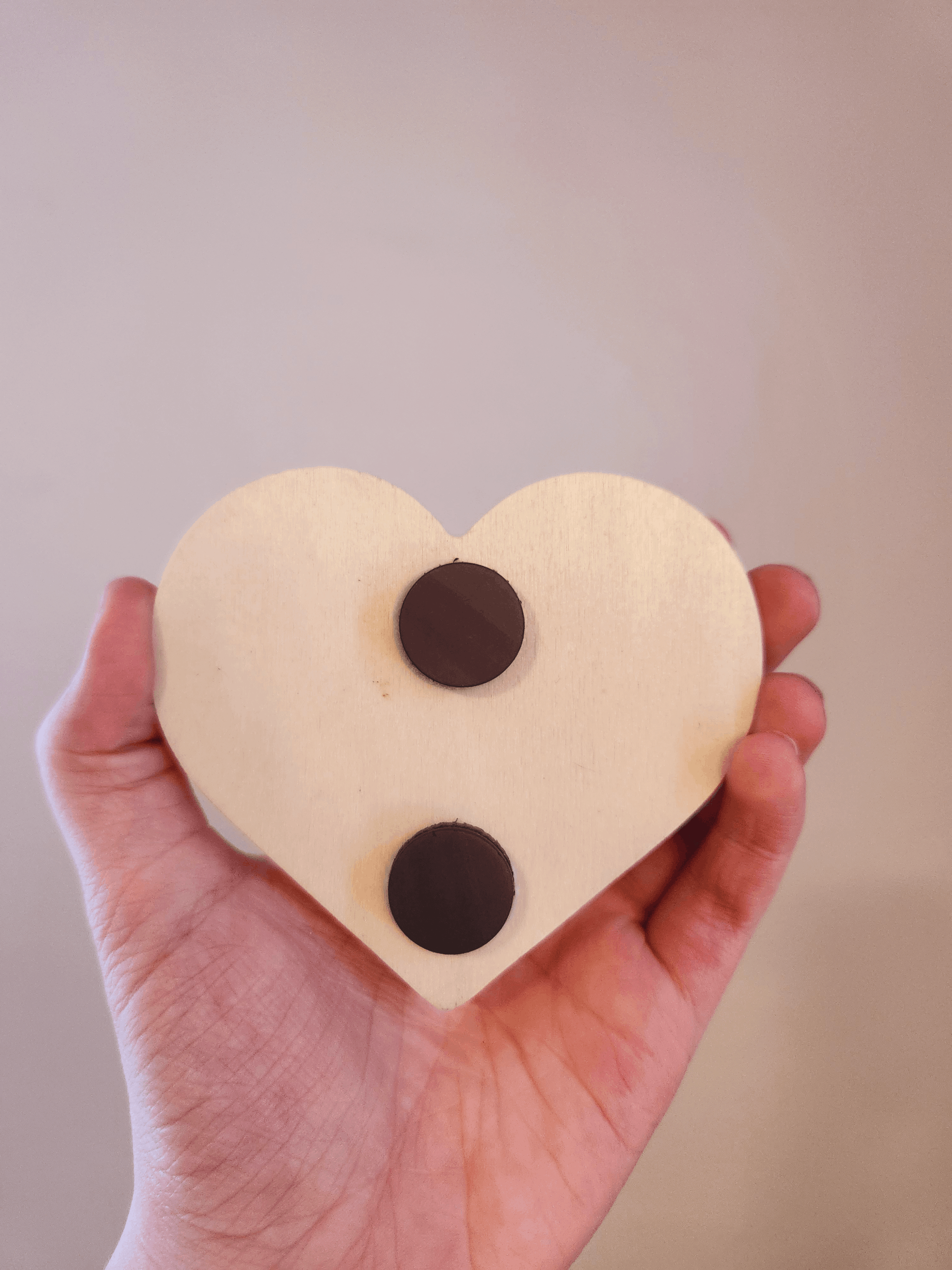 ✨ 1 OF 1 ✨ SeaMoon Heart Magnet - Original Pyrography Artwork
