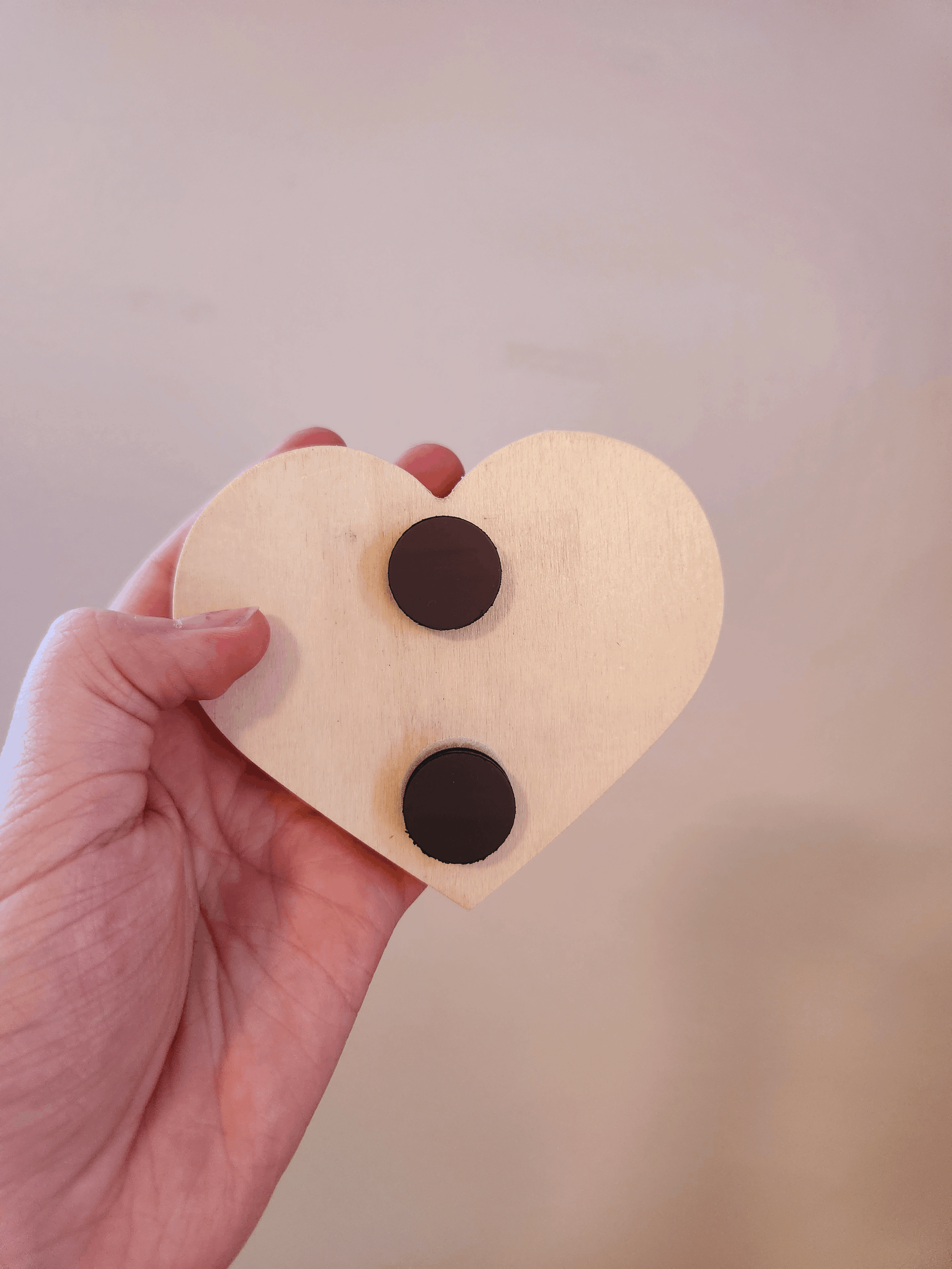 ✨ 1 OF 1 ✨ LilyFaerieSalt Heart Magnet - Original Pyrography Artwork