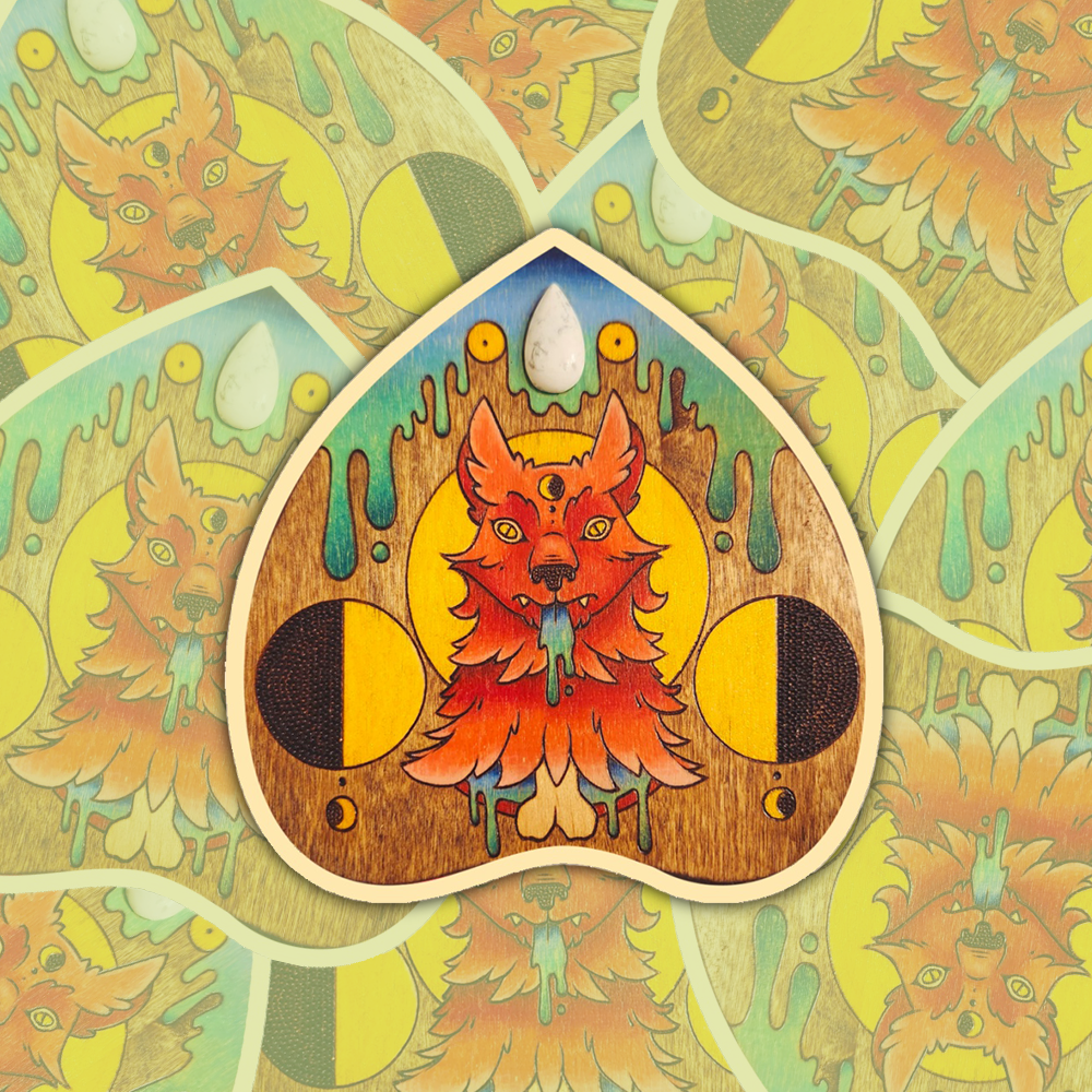 Hellhound Planchette - Die-Cut Matte Vinyl Sticker
