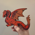 ✨ 1 OF 1 ✨ Red War Dragon - Original Pyrography Artwork