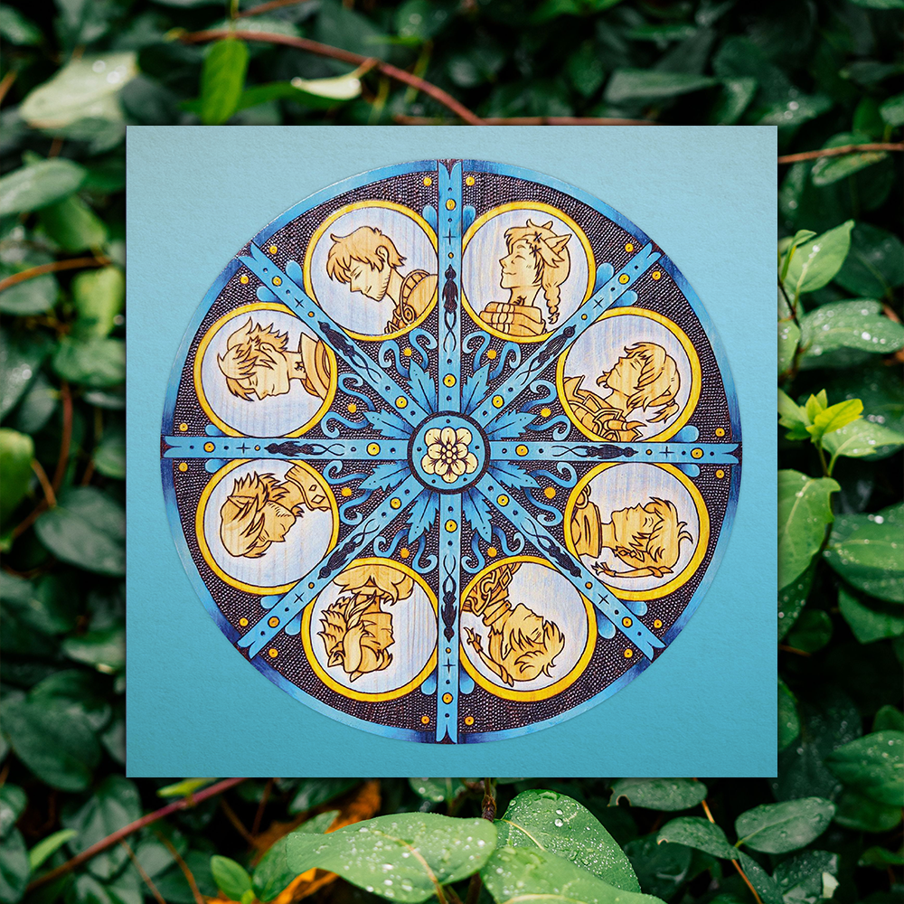 Scions of the Seventh Dawn (FFXIV) - Pyrography Art Print