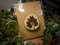 ✨ 1 OF 1 ✨ Sorcerer Warlock D&D Pin - Original Pyrography Artwork