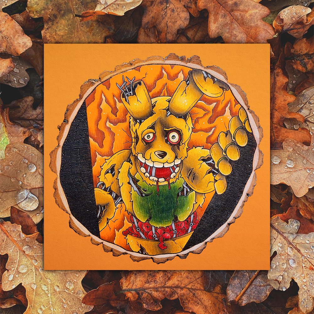 Springtrap (FNAF) - Pyrography Art Print