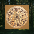 Wheel of the Year - Pyrography Art Print