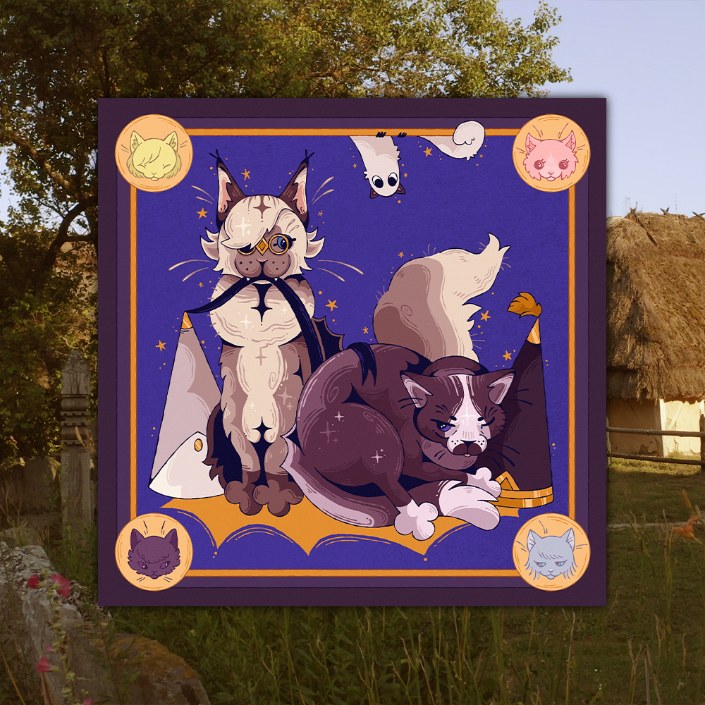 Witch Cat Atelier - Digital Art Print