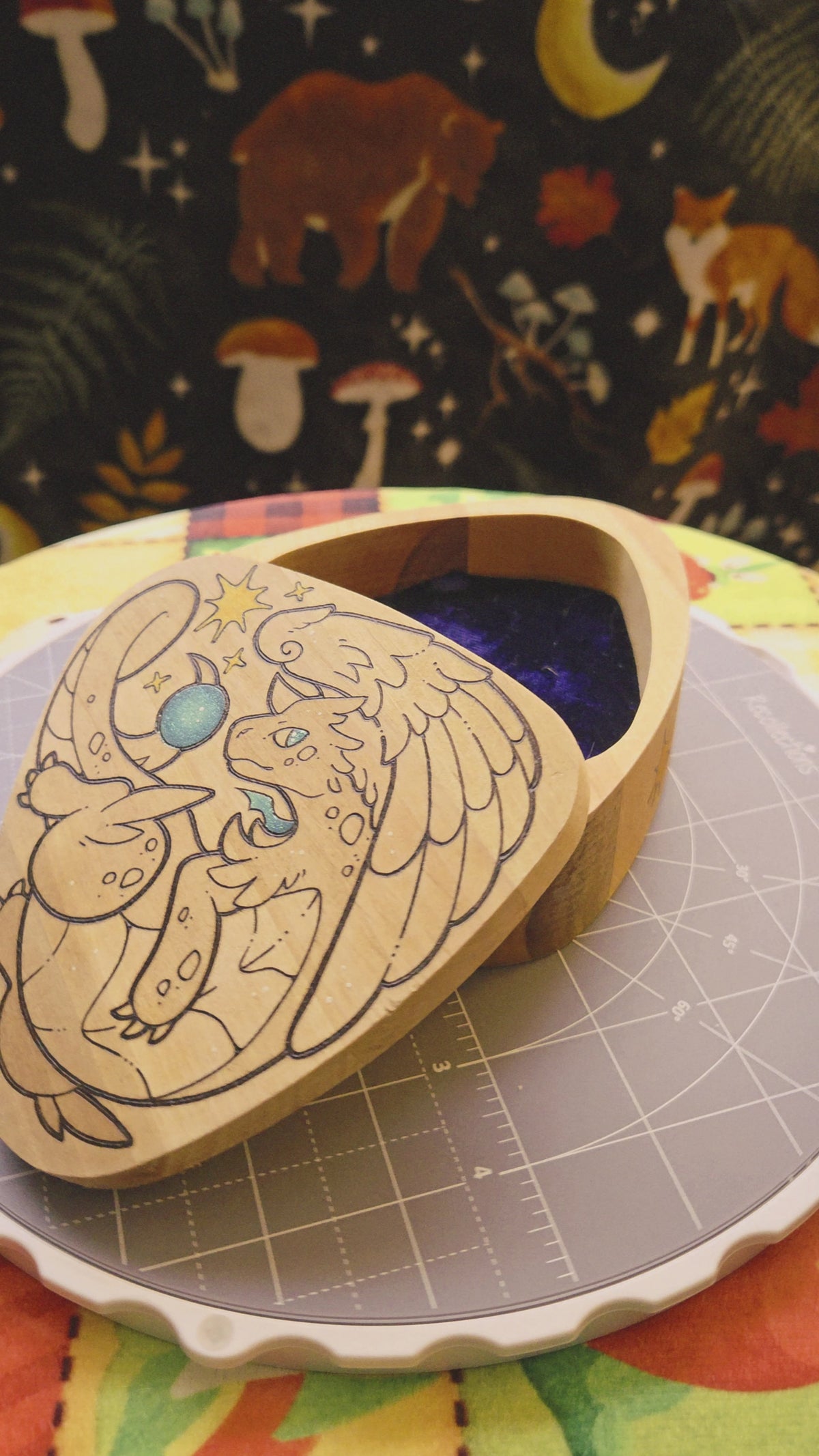 ✨ 1 OF 1 ✨ Pokemon - Mega Dragonite Box - Original Pyrography Artwork