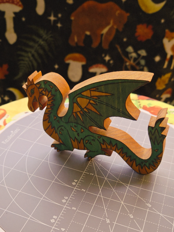 ✨ 1 OF 1 ✨ Pineapple Dragon - Original Pyrography Artwork