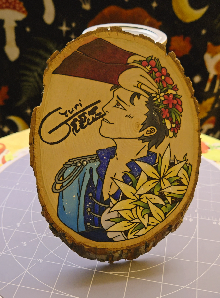 ✨ 1 OF 1 ✨ Yuri on Ice - Yuri & Victor - SIGNED by Jessie Grelle - Original Pyrography Artwork