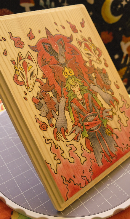 ✨ 1 OF 1 ✨ Pokemon - N and Zoroark - Original Pyrography Artwork