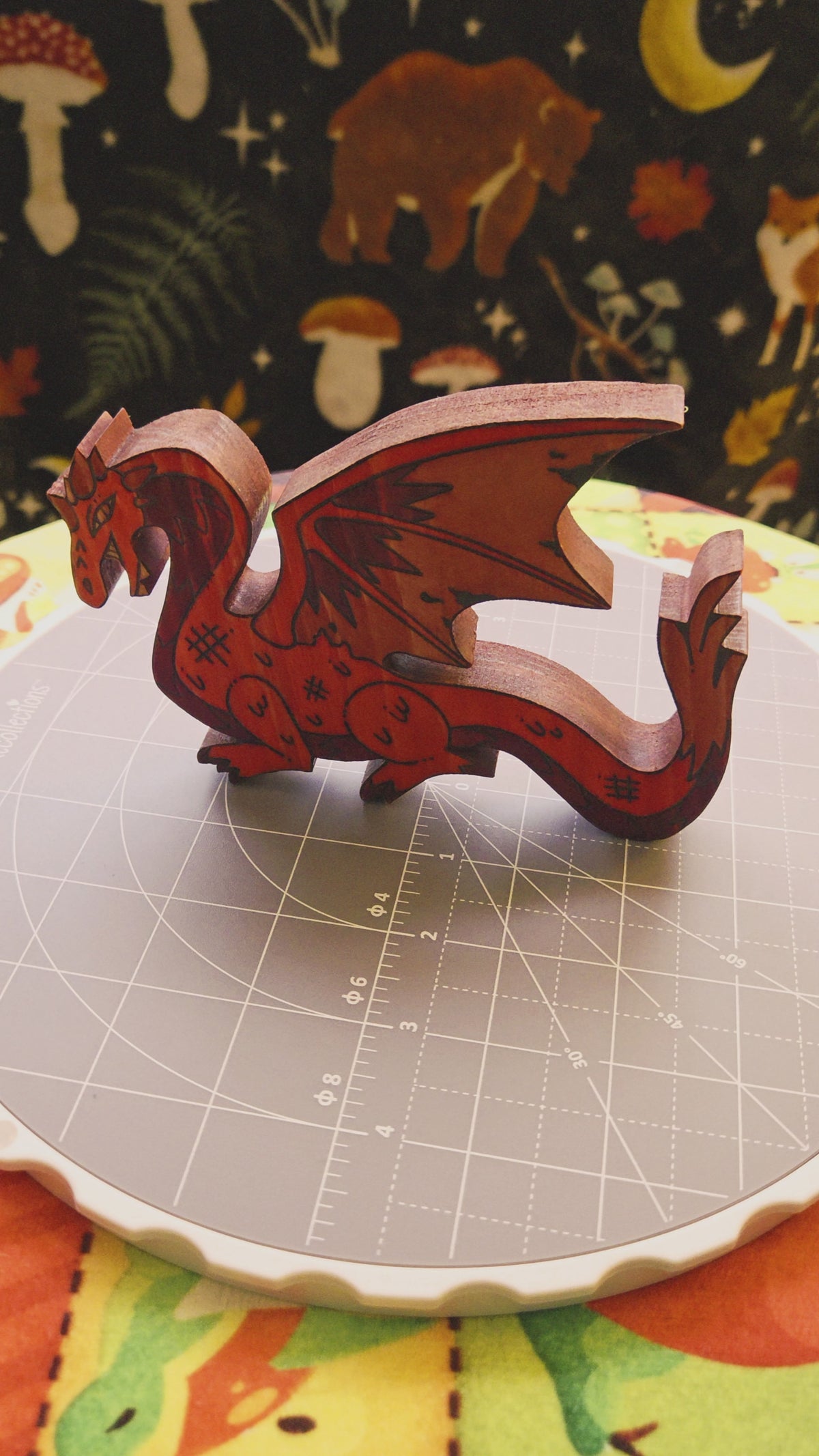 ✨ 1 OF 1 ✨ Red War Dragon - Original Pyrography Artwork